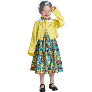 Kali Kids Vibrant Yellow and Multicolor Costume
